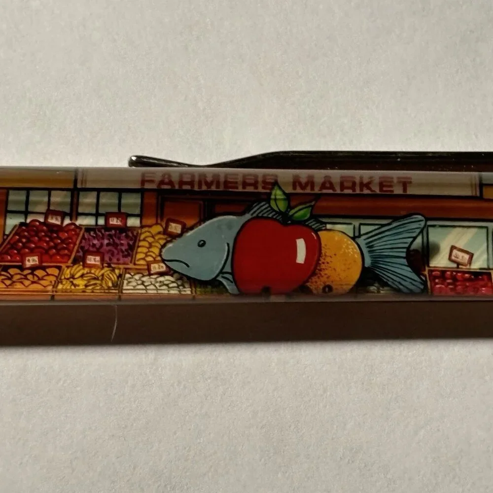 Pike Place Market Seattle Floaty Pen Fish Fruit Moves by Farmers Market Vintage